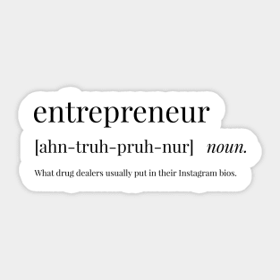 Entrepreneur Definition Sticker